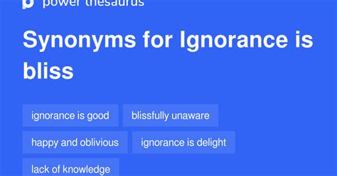 bliss synonym|ignorant bliss synonym.